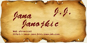 Jana Janojkić vizit kartica